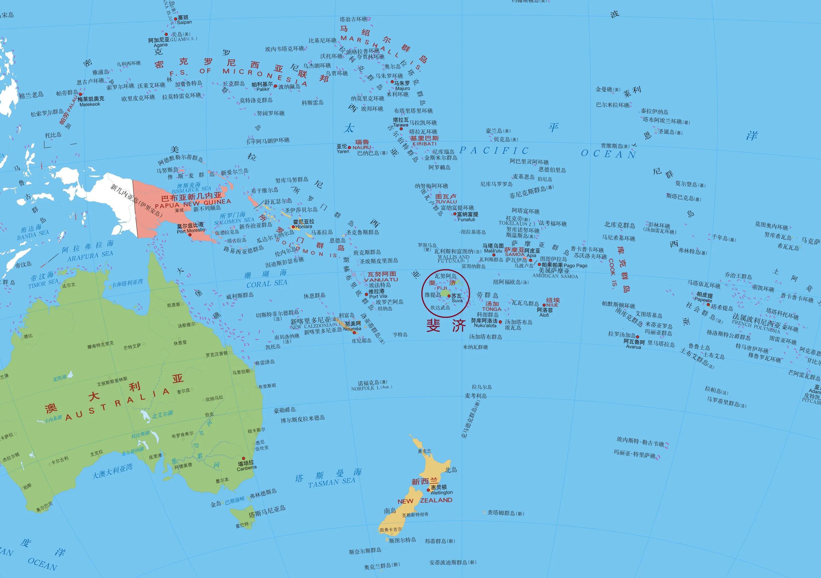 斐济在哪里世界地图（太平洋岛国斐济简介）