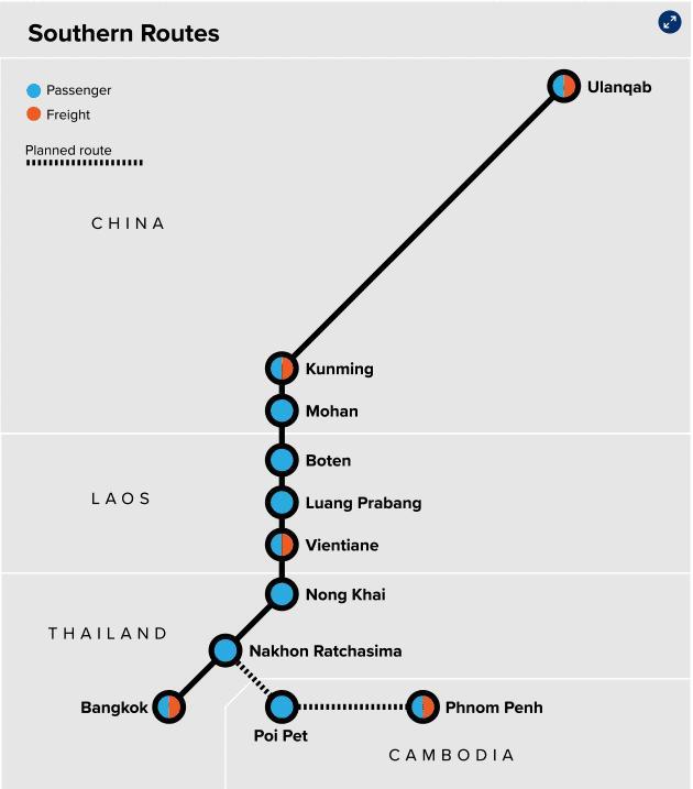 中国修了多少条跨境铁路?美媒图解（这些地图展现了中国货运铁路在亚洲的延伸范围）